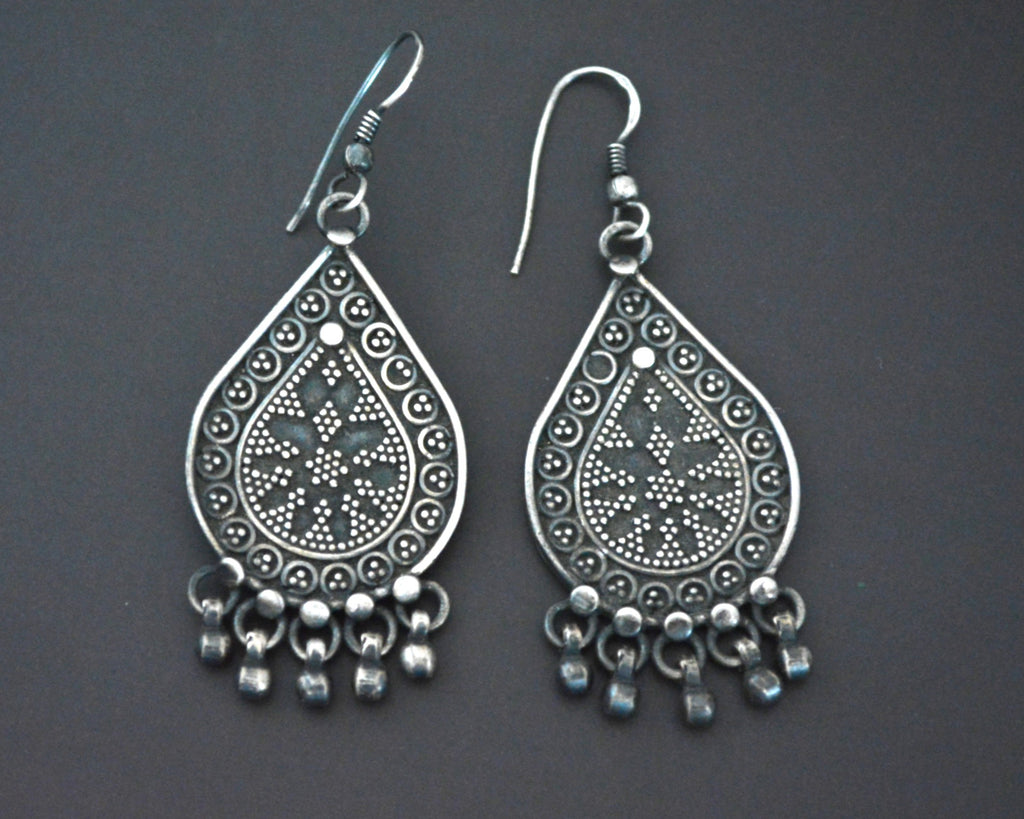 Vintage Indian Silver Earrings