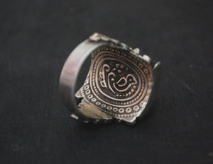 Nepali Turquoise Saddle Ring - Size 9