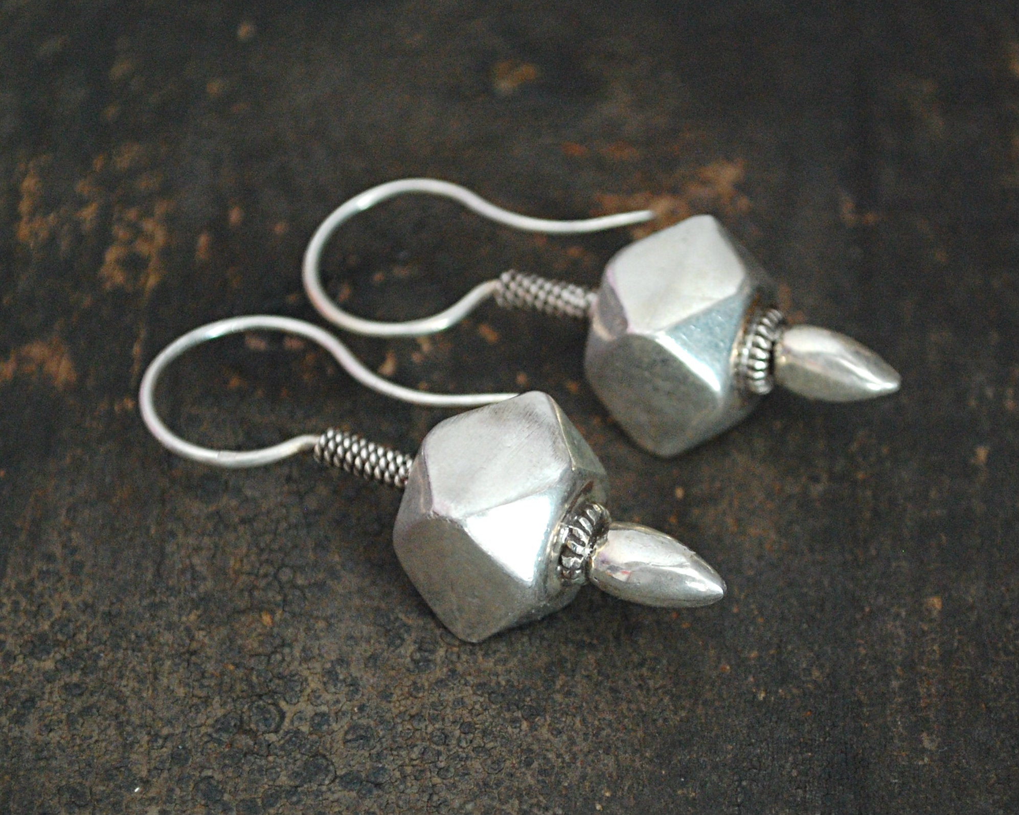 Rajasthani Silver Earrings with Spike