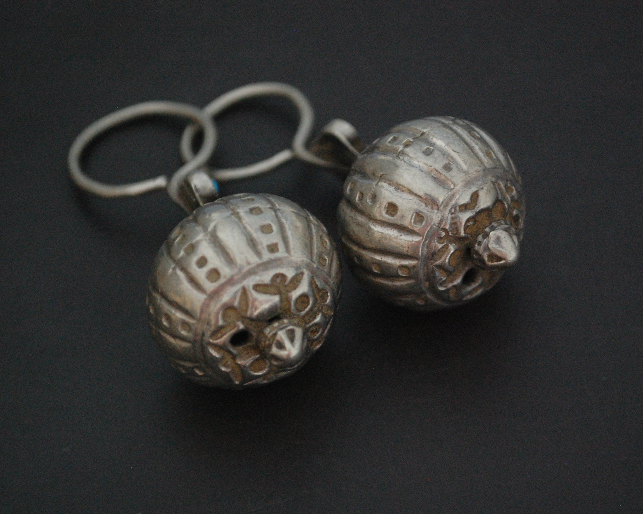Antique Afghani Earrings with Turquoise