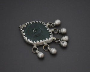 Crescent and Star Glass Pendant from Siwa Oasis Egypt