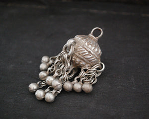 Rajasthani Silver Pendant with Bells