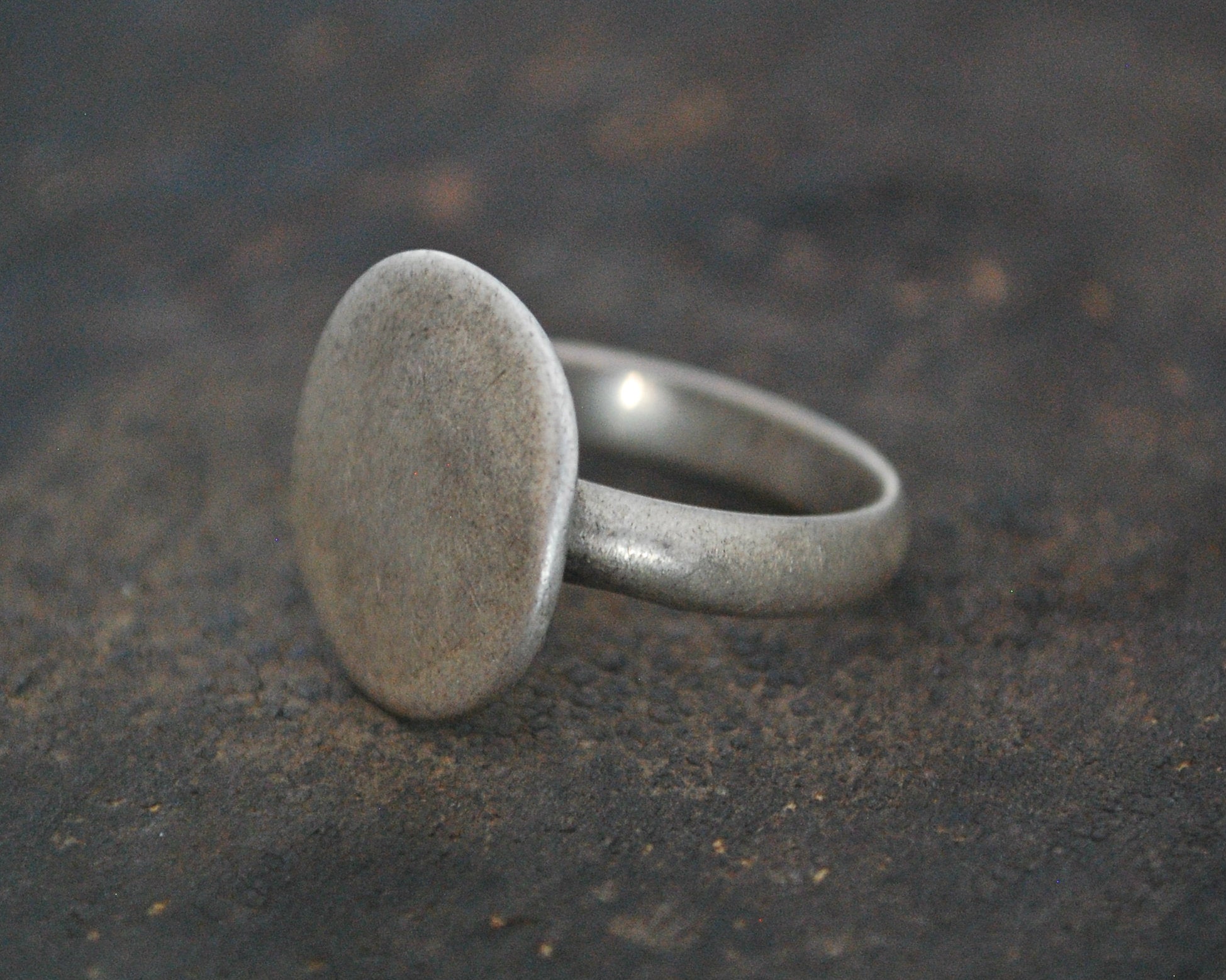 Old Tribal Indian Coin Ring - Size 10.5