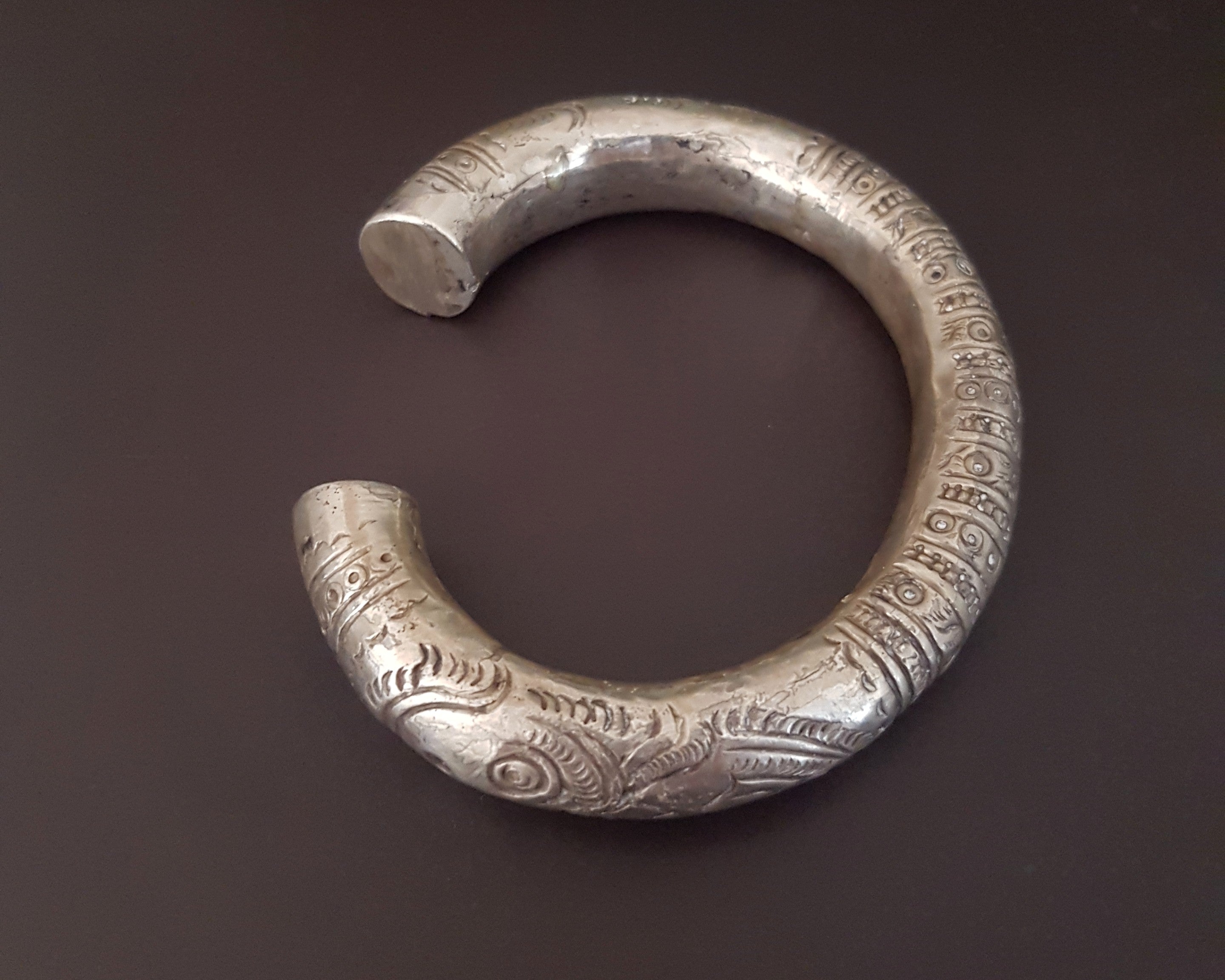 Old Hill Tribe Silver Cuff Bracelet