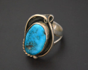 Native American Navajo Turquoise Ring - Size 6.5