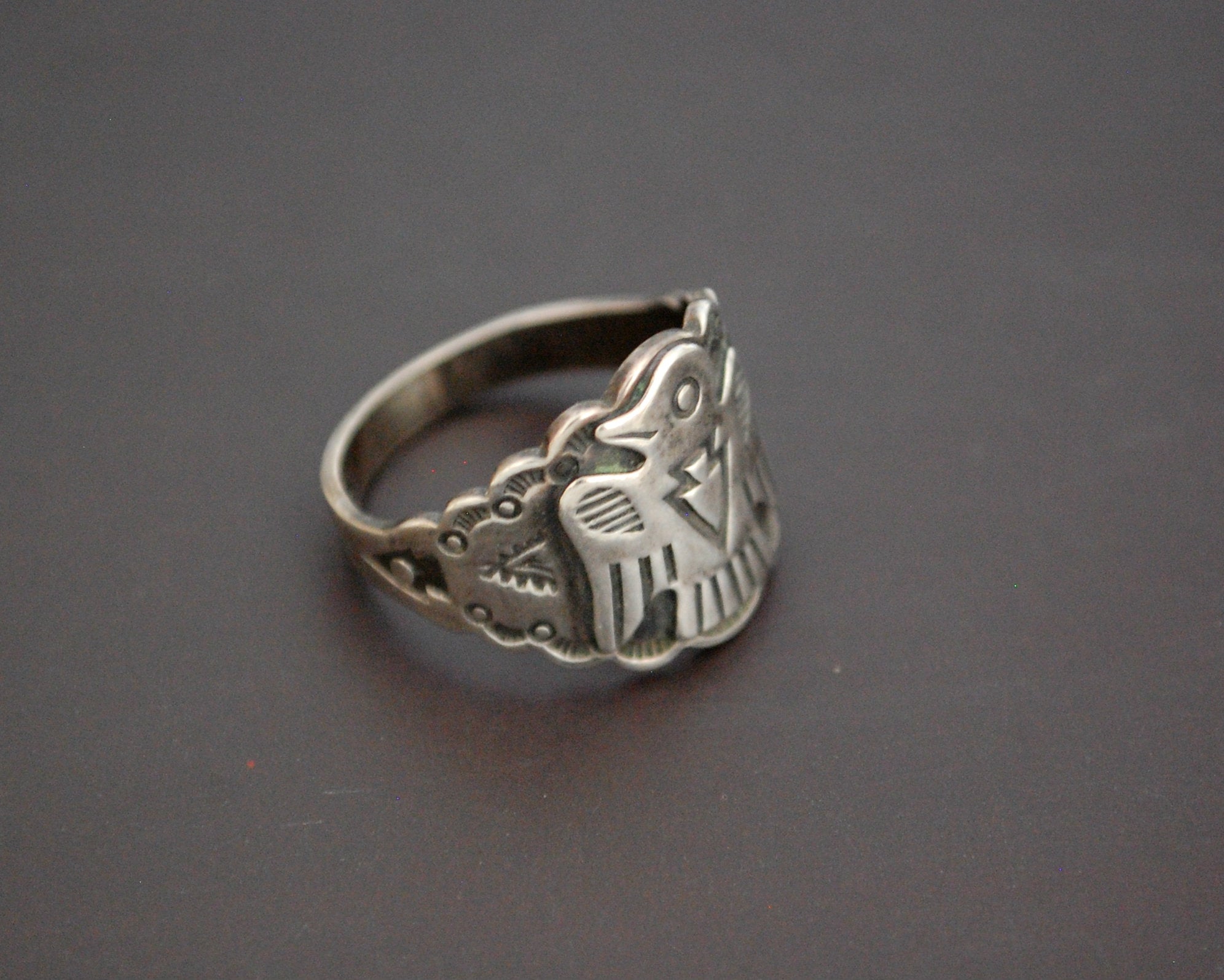 Navajo Thunderbird Ring - Size 6.5