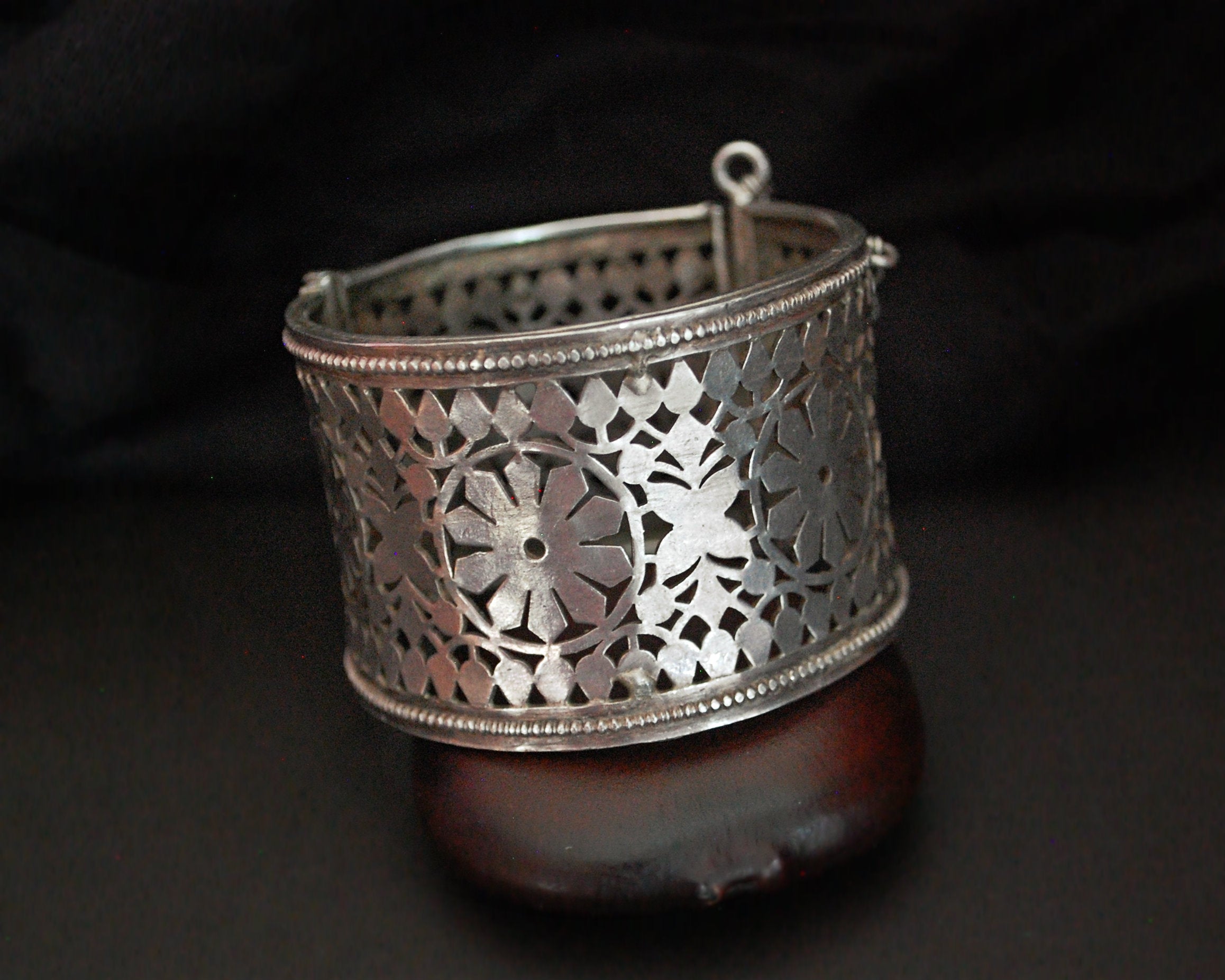 Wide Afghani Hinged Cuff Bracelet