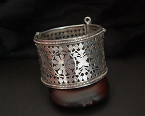 Wide Afghani Hinged Cuff Bracelet