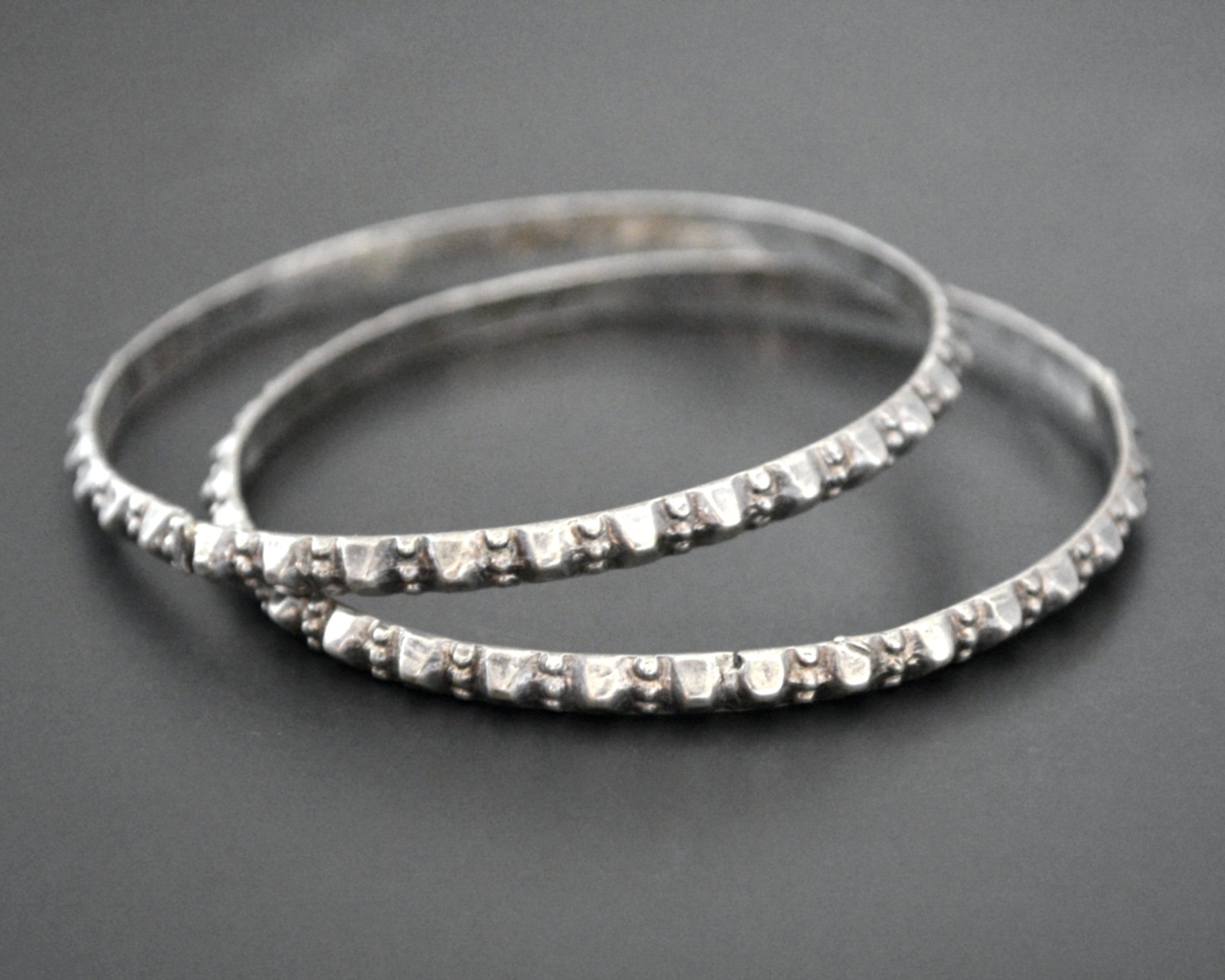 Pair Rajasthani Silver Bangle Bracelet