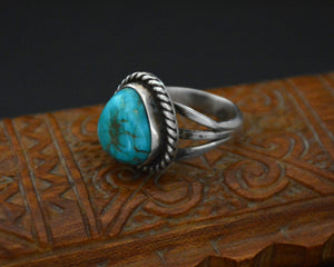 Native American Navajo Turquoise Ring - Size 5.75