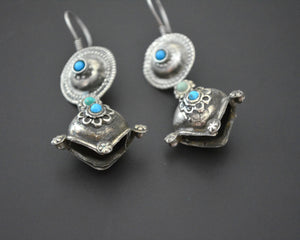 Afghani Dangle Earrings with Turquoise