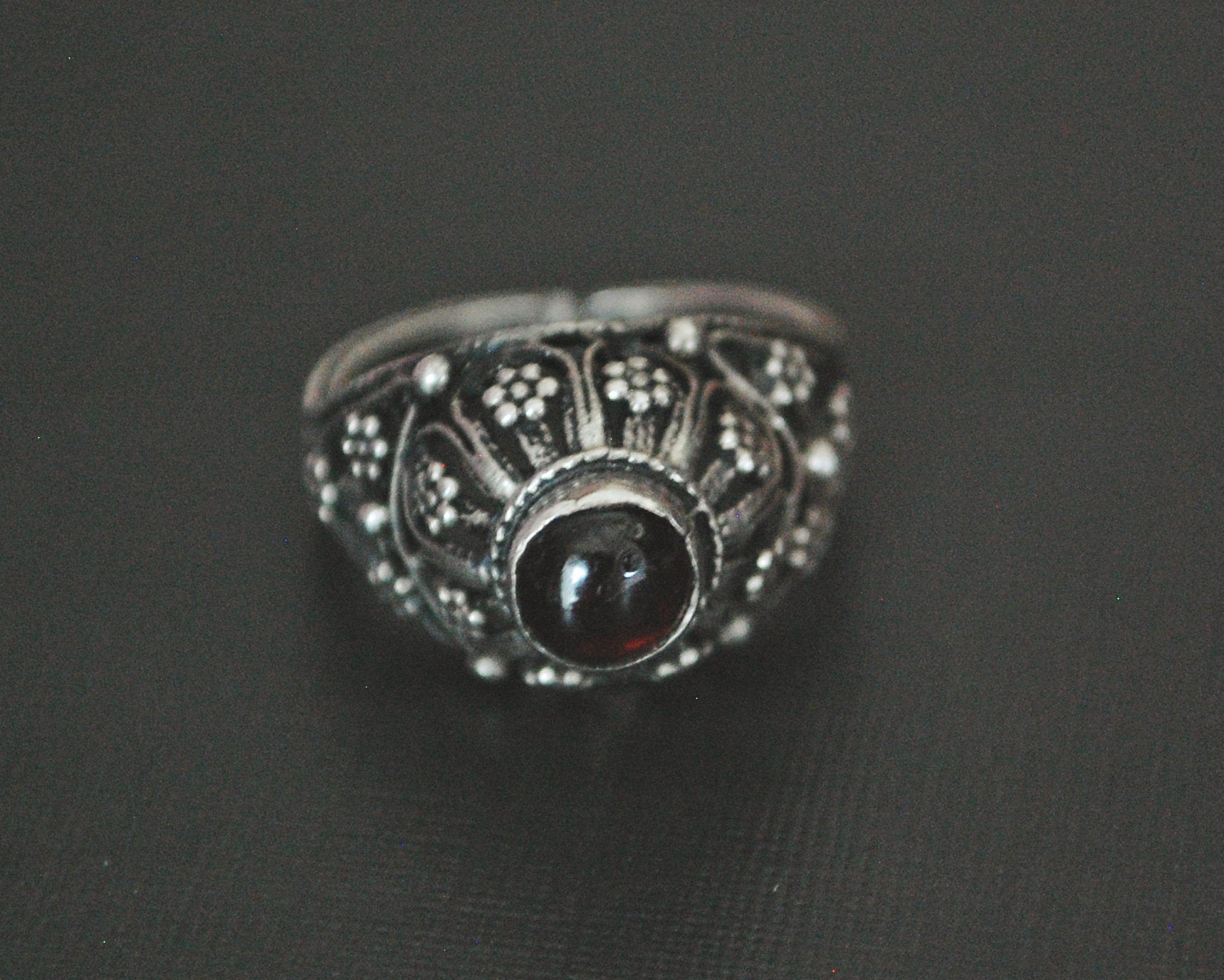 Antique Yemeni Bedouin Ring with Garnet