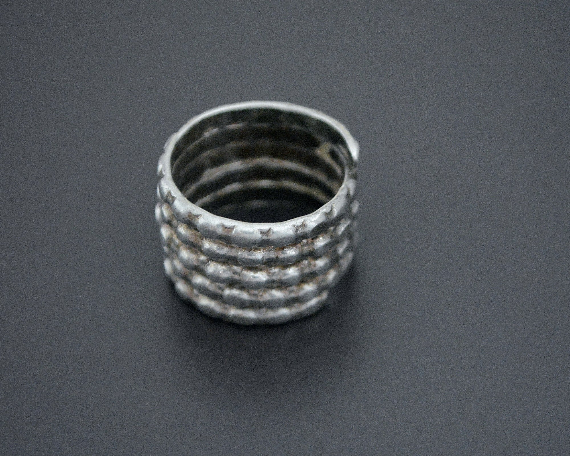 Old Tribal Coil Ring from India - Size 7.5