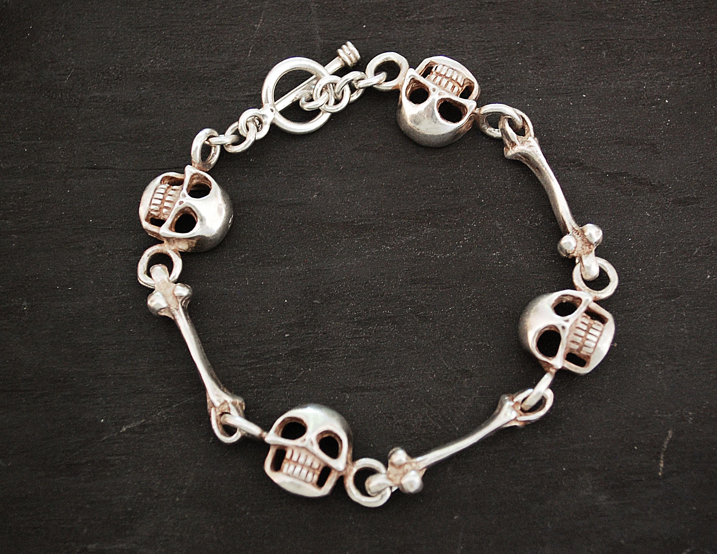 Mexican Skull Link Bracelet