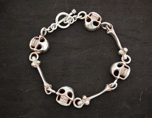 Mexican Skull Link Bracelet