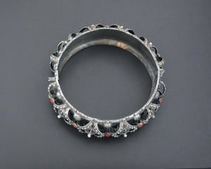 Substantial Coral Filigree Hinged Bracelet
