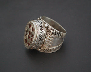 Vintage Kazakh Silver Ring - Size 9.25