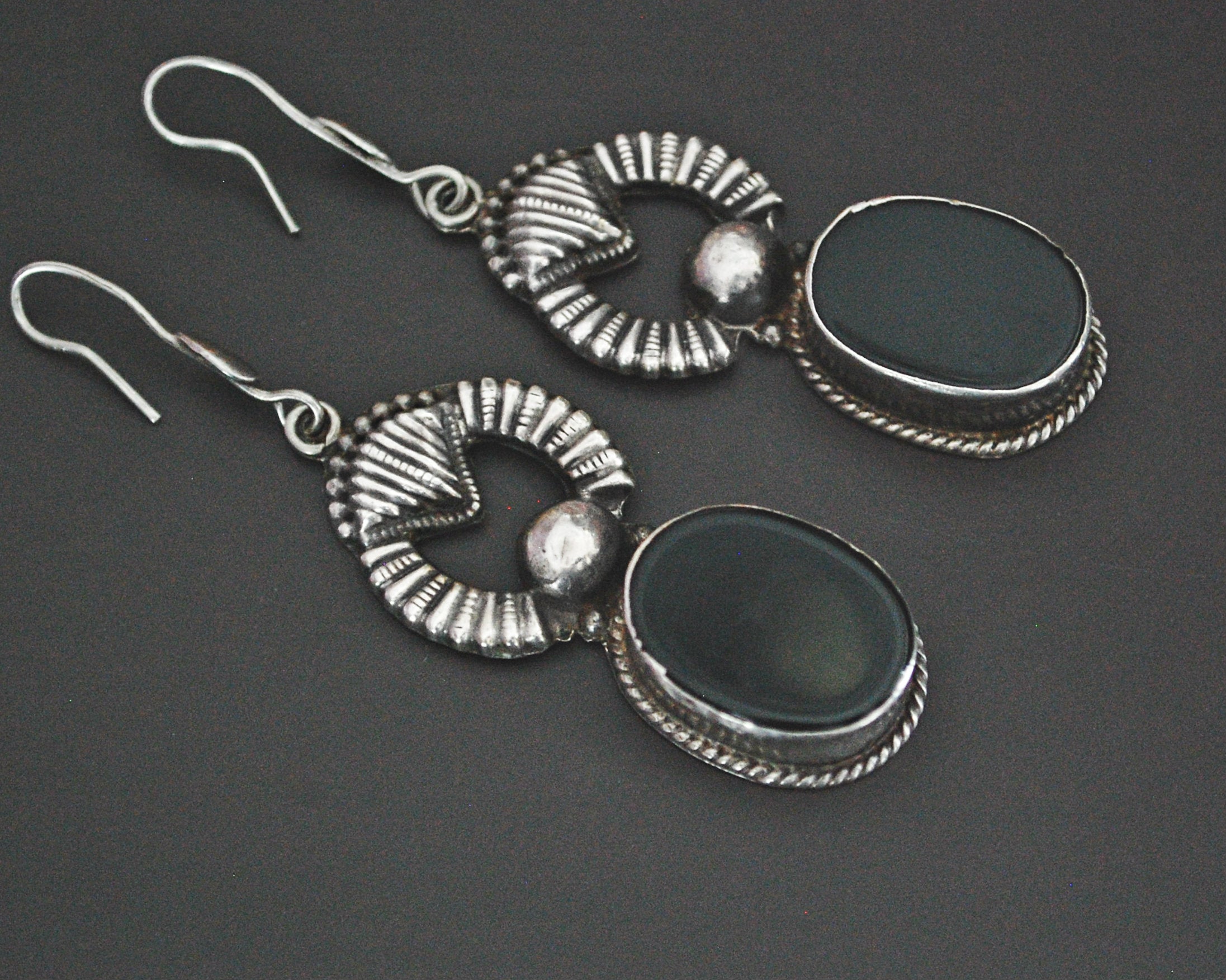 Ethnic Onyx Earrings from India
