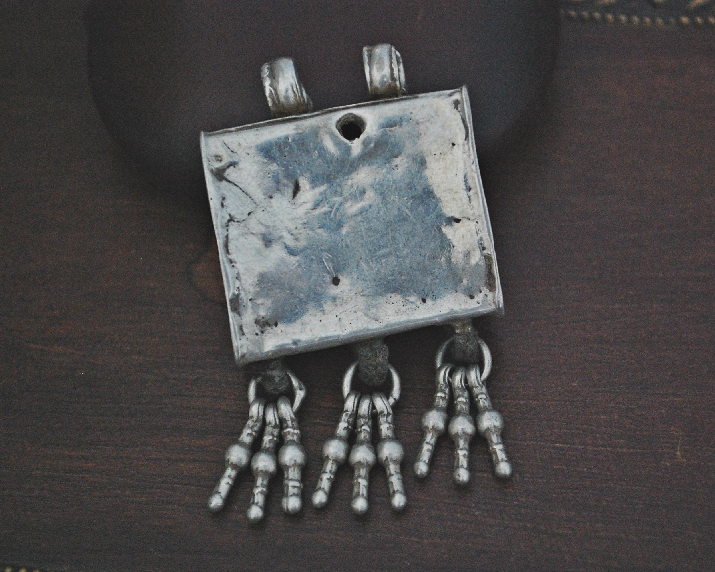Rajasthani Moon Amulet Pendant with Dangles
