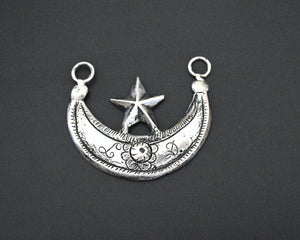 Kurdish Crescent Moon and Star Pendant