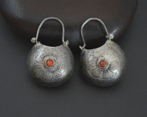 Reserved for A. - Nepali Coral Lotus Basket Earrings