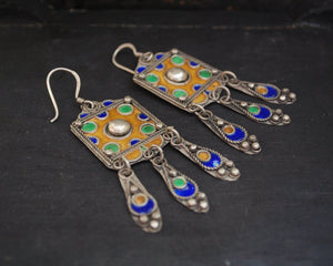 Moroccan Berber Enamel Earrings