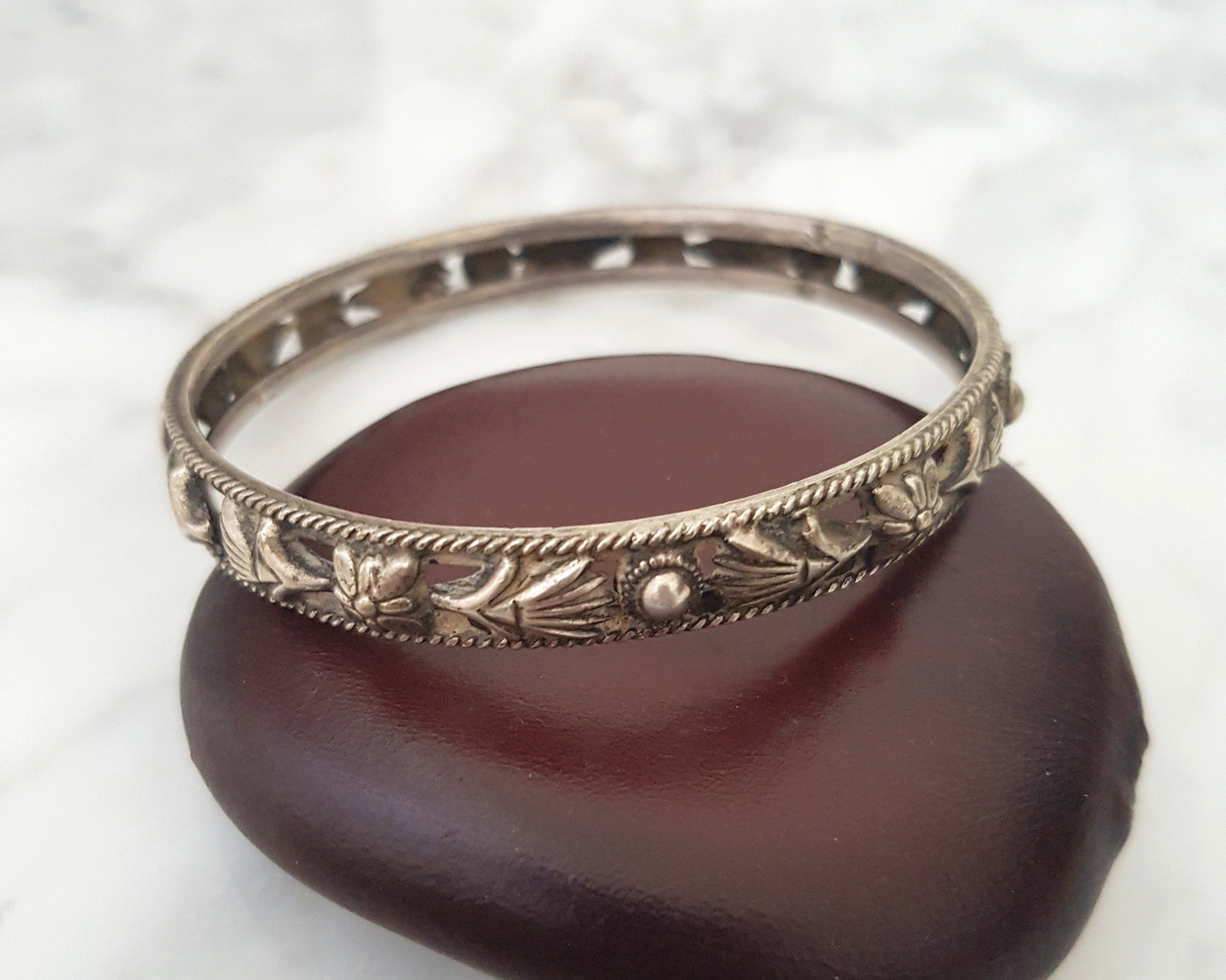 Rajasthani Silver Bangle Bracelet - SMALL