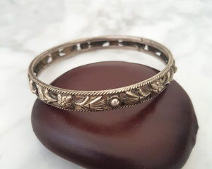 Rajasthani Silver Bangle Bracelet - SMALL