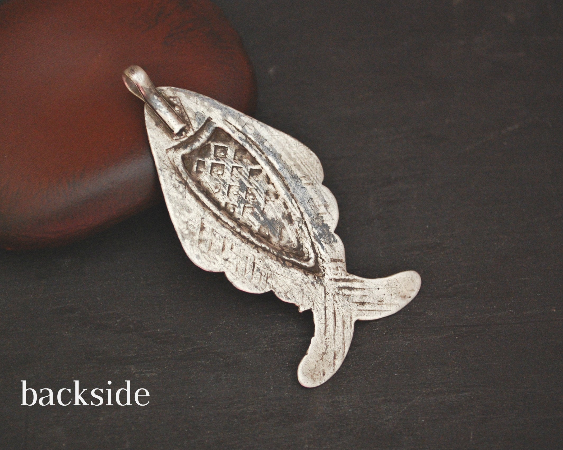 Antique Tunisian Fish Amulet Pendant