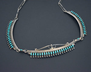 Zuni Turquoise Needlepoint Necklace
