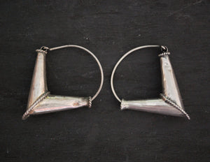 Rajasthani Silver Hoop Earrings