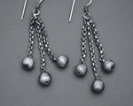 Ethnic Silver Bell Earrings - Sterling Silver