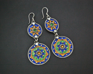 Berber Enamel Dangle Earrings