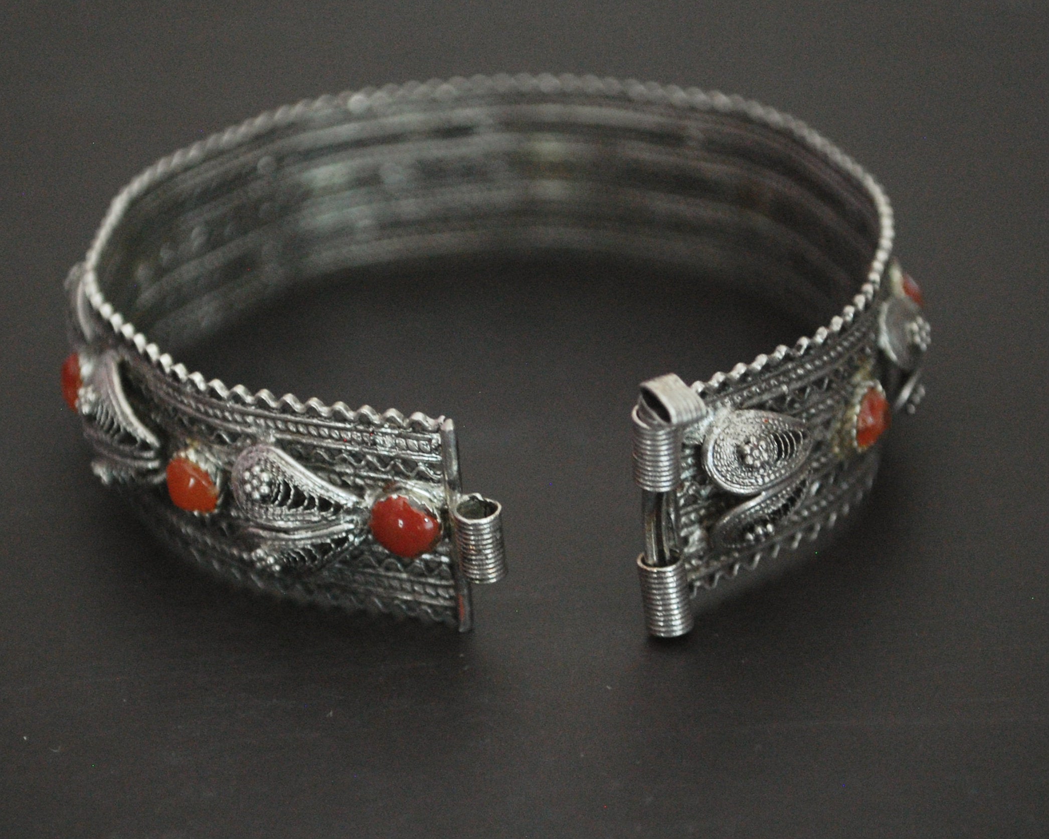 Yemeni Filigree Bracelet with Carnelian