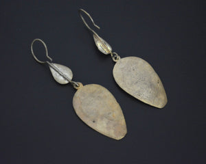 Vintage Kazakh Gilded Lapis Lazuli Earrings