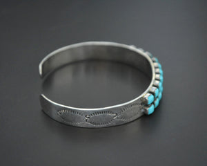 Signed Zuni Turquoise Cuff Bracelet - XSMALL / SMALL