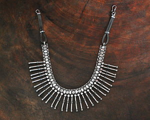 Rajasthani Silver Spike Necklace