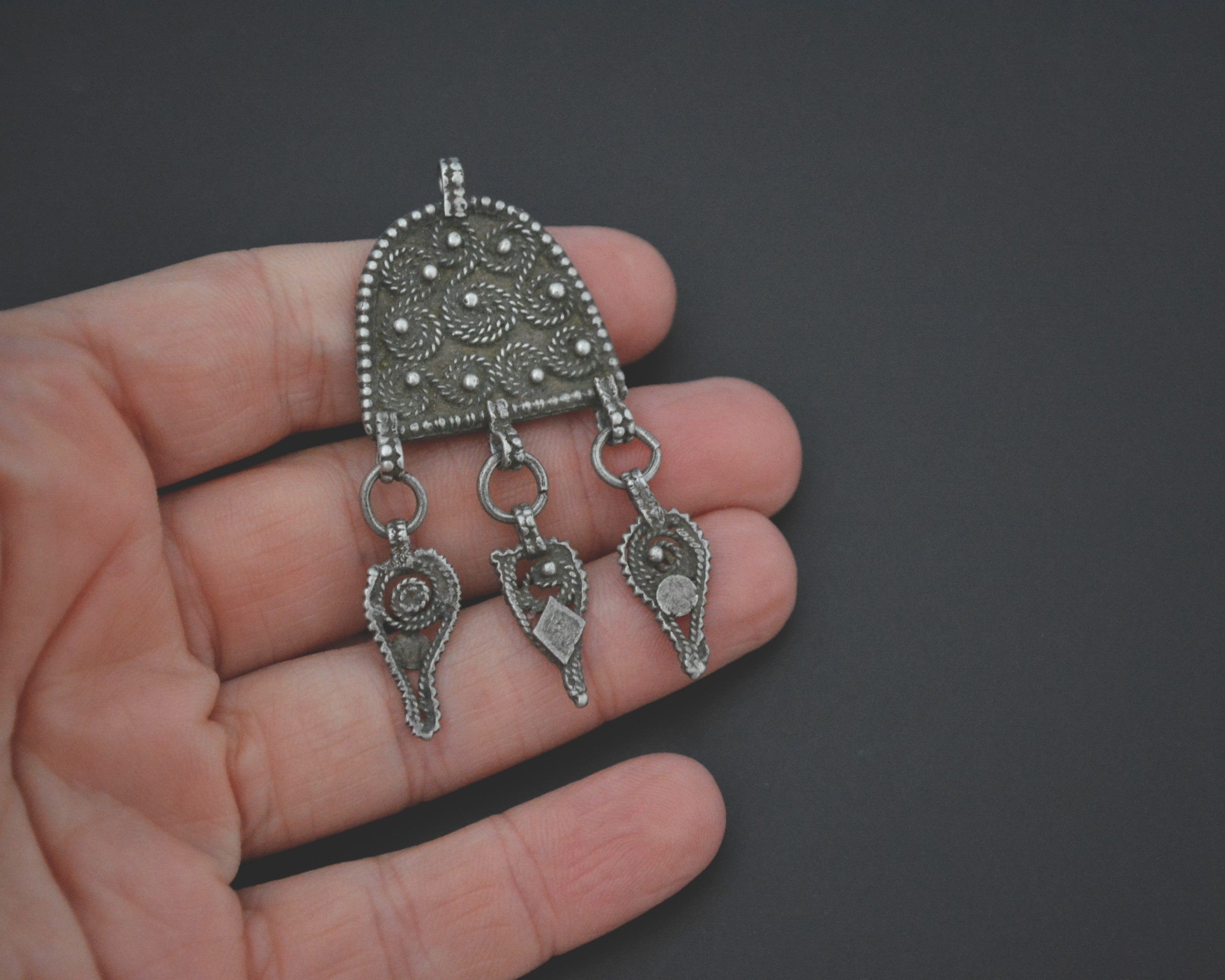 Antique Yemeni Pendant with Dangles
