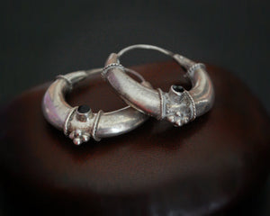 Ethnic Onyx Hoop Earrings SMALL / MEDIUM
