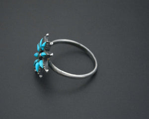 Zuni Turquoise Petit Point Ring - Size 9