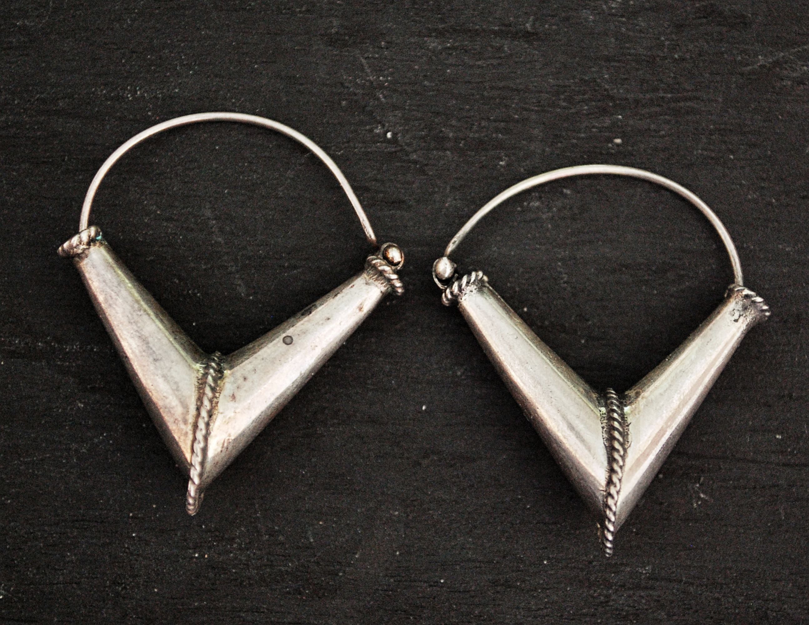 Rajasthani Silver Hoop Earrings