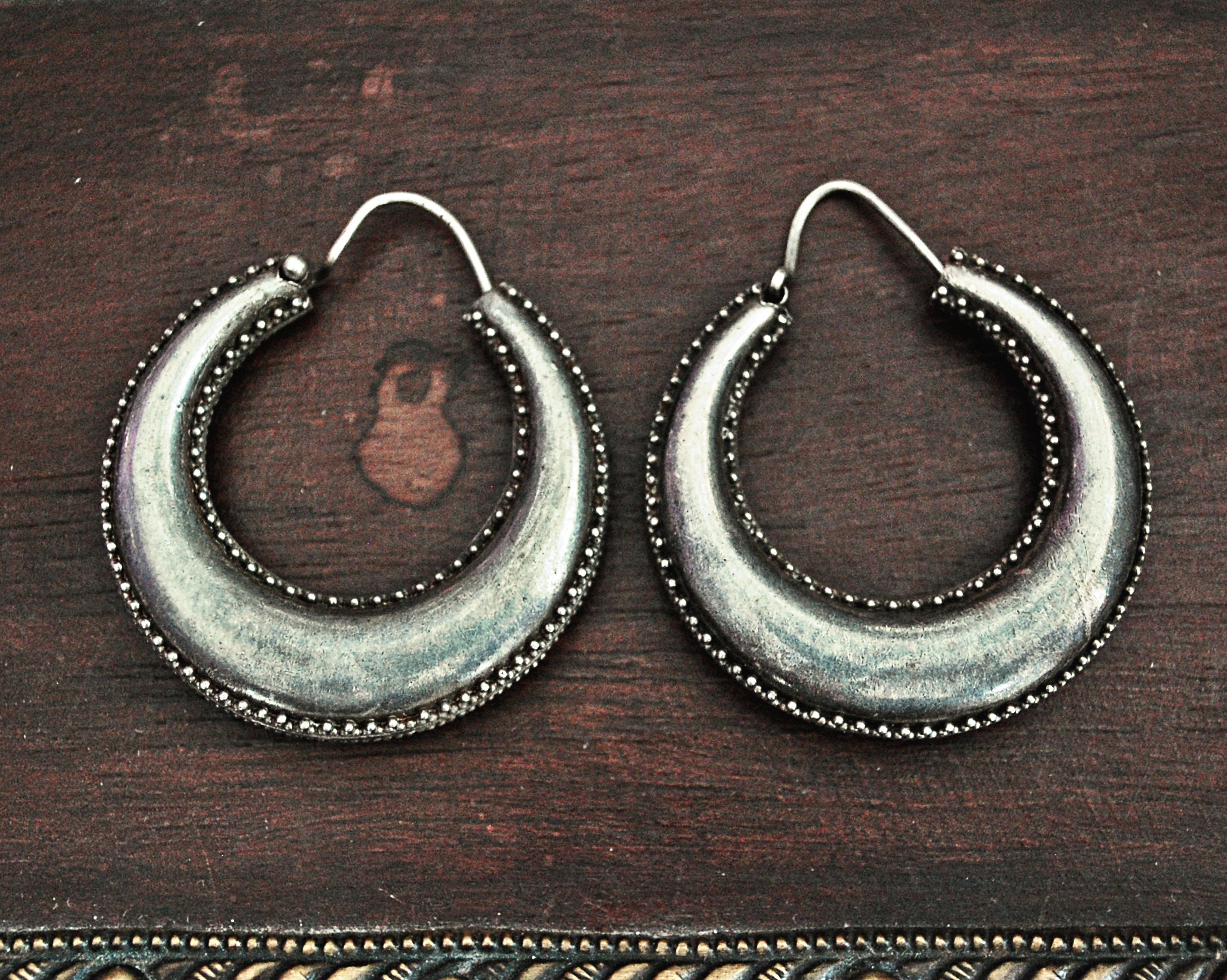 Ethnic Hoop Earrings from India - MEDIUM/LARGE