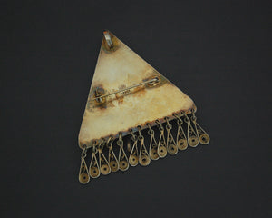 Isreali Filigree Brooch/Pendant with Tassels - Gilded