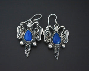 Indian Lapis Lazuli Butterfly Earrings