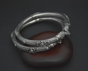 Indian Elephant Bangle Bracelet - PAIR