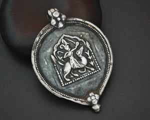 Old Rajasthani Silver Hindu Diety Amulet