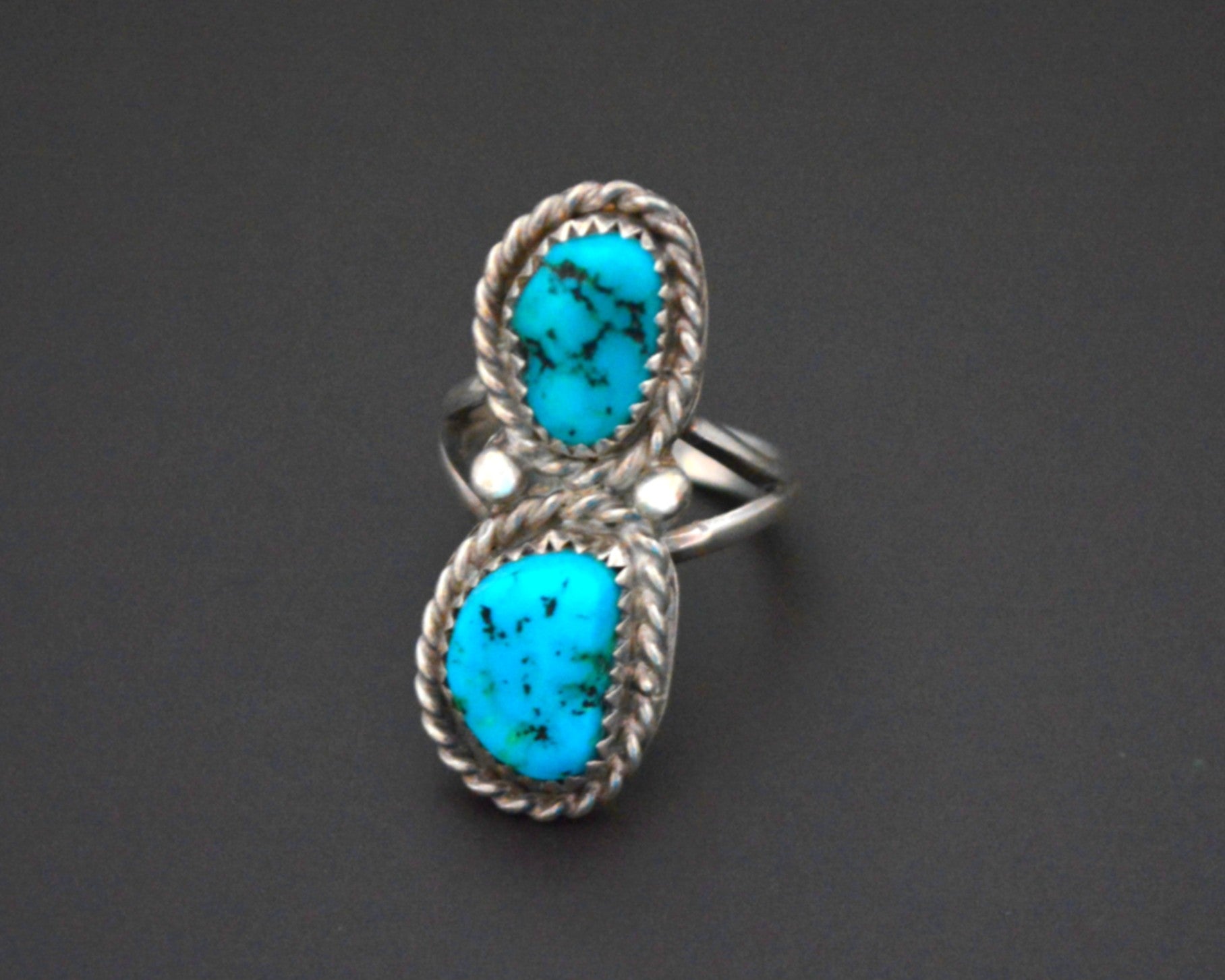 Native American Navajo Turquoise Nugget Ring - Size 5