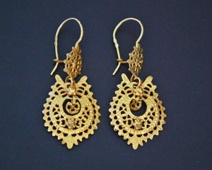 Gilded Ethnic Earrings from Portugal