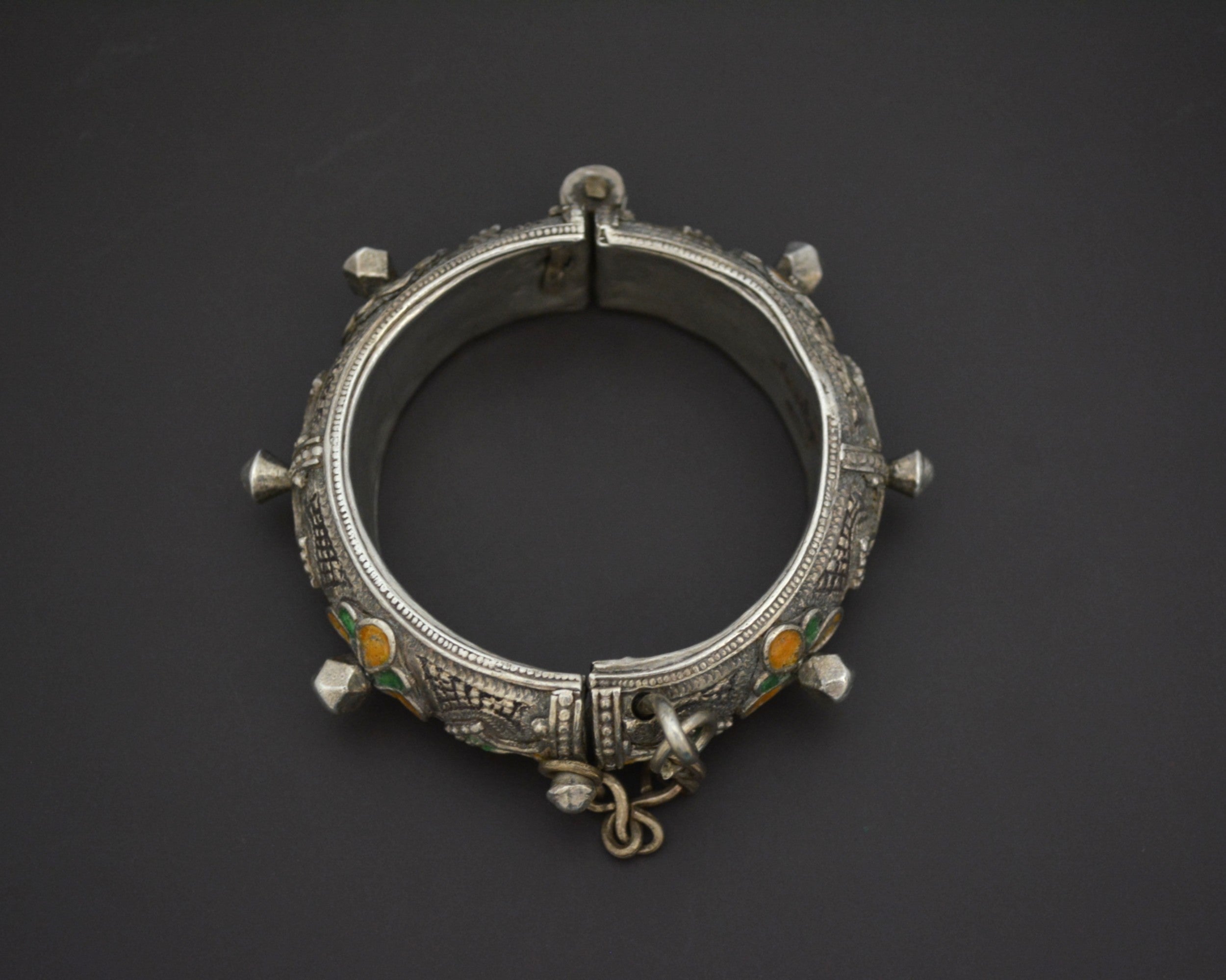 Berber Hinged Enamel Bracelet - SMALL