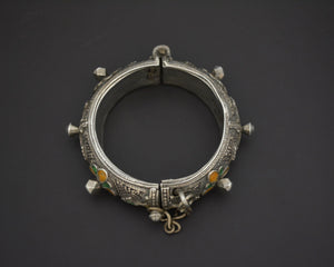 Berber Hinged Enamel Bracelet - SMALL